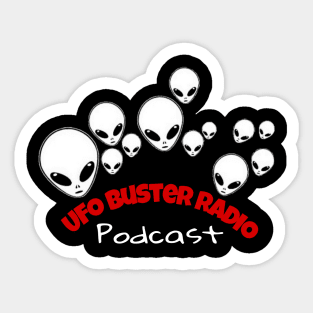 UFO Buster Radio Alien Heads Sticker